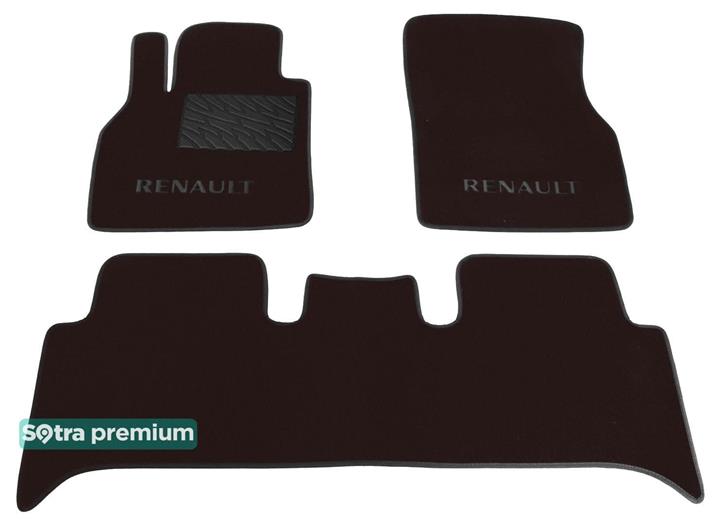 Sotra 01222-CH-CHOCO Interior mats Sotra two-layer brown for Renault Scenic (2003-2009), set 01222CHCHOCO