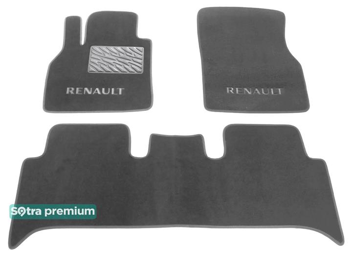Sotra 01222-CH-GREY Interior mats Sotra two-layer gray for Renault Scenic (2003-2009), set 01222CHGREY