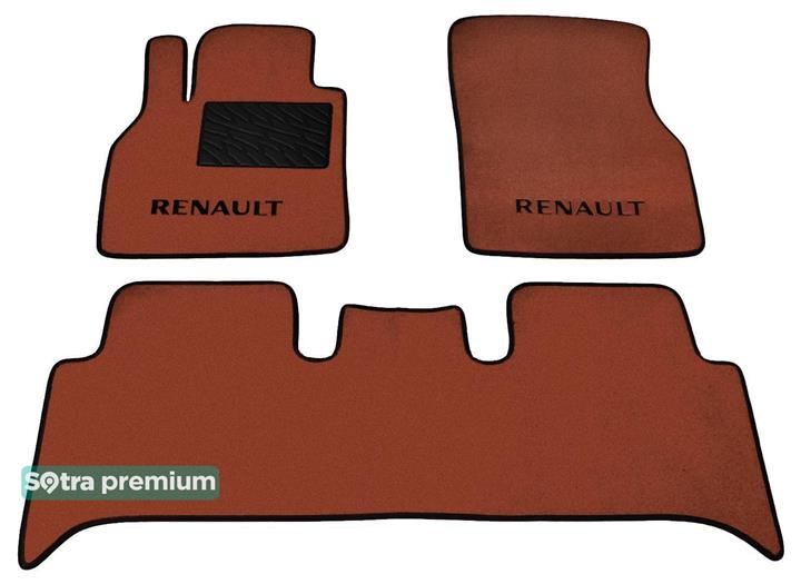Sotra 01222-CH-TERRA Interior mats Sotra two-layer terracotta for Renault Scenic (2003-2009), set 01222CHTERRA