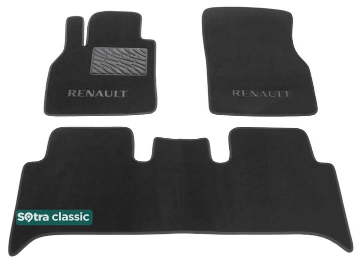 Sotra 01222-GD-GREY Interior mats Sotra two-layer gray for Renault Scenic (2003-2009), set 01222GDGREY