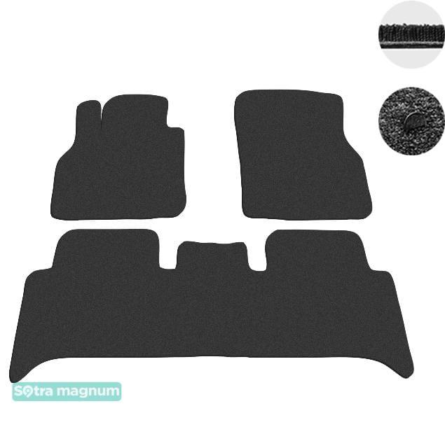 Sotra 01222-MG15-BLACK Interior mats Sotra two-layer black for Renault Scenic (2003-2009), set 01222MG15BLACK