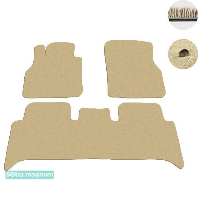 Sotra 01222-MG20-BEIGE Interior mats Sotra two-layer beige for Renault Scenic (2003-2009), set 01222MG20BEIGE