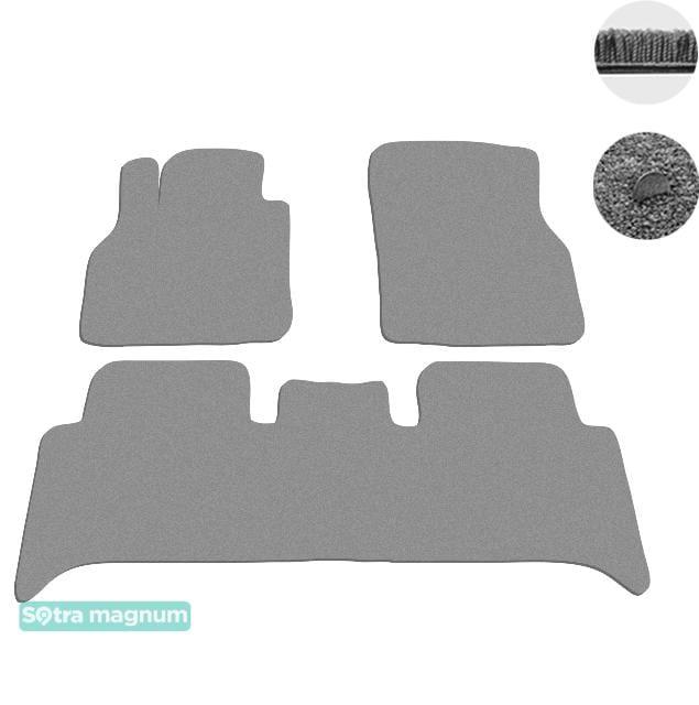 Sotra 01222-MG20-GREY Interior mats Sotra two-layer gray for Renault Scenic (2003-2009), set 01222MG20GREY