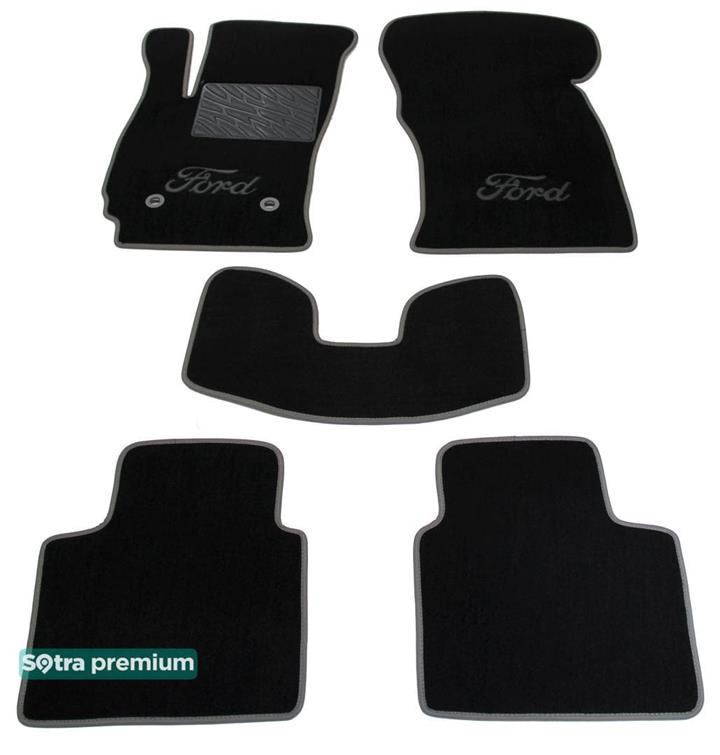 Sotra 01226-CH-BLACK Interior mats Sotra two-layer black for Ford Mondeo (2000-2007), set 01226CHBLACK