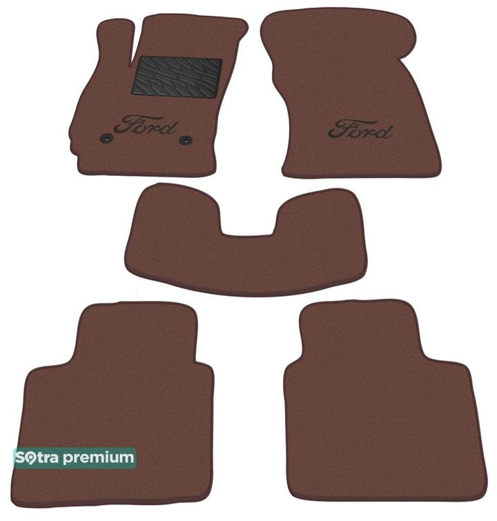 Sotra 01226-CH-CHOCO Interior mats Sotra two-layer brown for Ford Mondeo (2000-2007), set 01226CHCHOCO