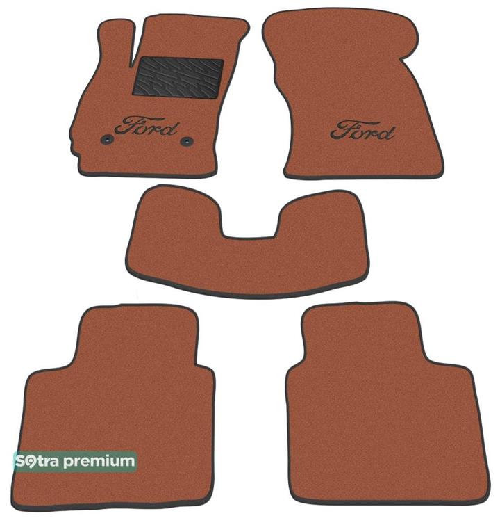 Sotra 01226-CH-TERRA Interior mats Sotra two-layer terracotta for Ford Mondeo (2000-2007), set 01226CHTERRA