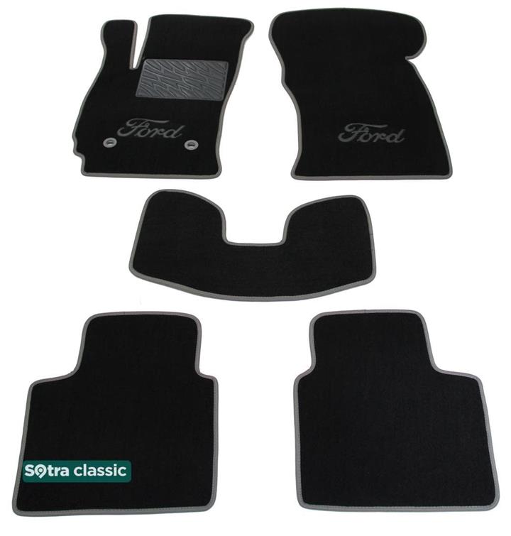 Sotra 01226-GD-BLACK Interior mats Sotra two-layer black for Ford Mondeo (2000-2007), set 01226GDBLACK