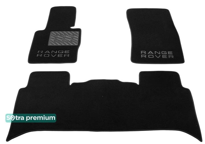 Sotra 01230-CH-BLACK Interior mats Sotra two-layer black for Land Rover Range rover (2002-2013), set 01230CHBLACK