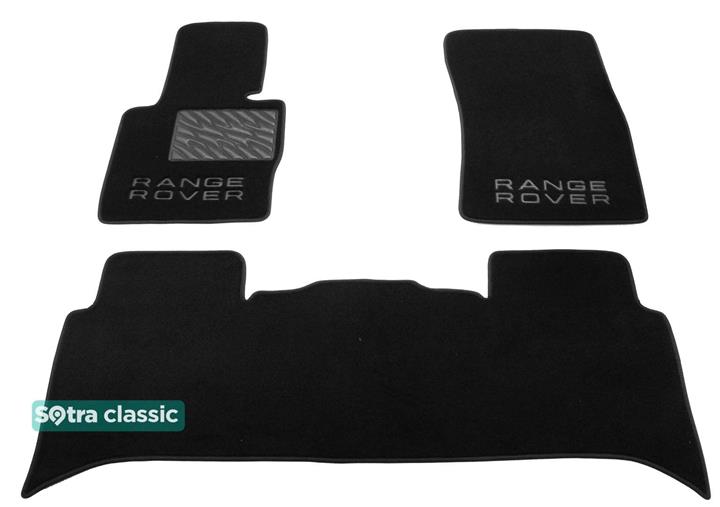 Sotra 01230-GD-BLACK Interior mats Sotra two-layer black for Land Rover Range rover (2002-2013), set 01230GDBLACK