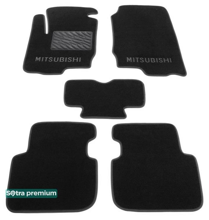Sotra 01237-CH-BLACK Interior mats Sotra two-layer black for Mitsubishi Colt (2002-2012), set 01237CHBLACK