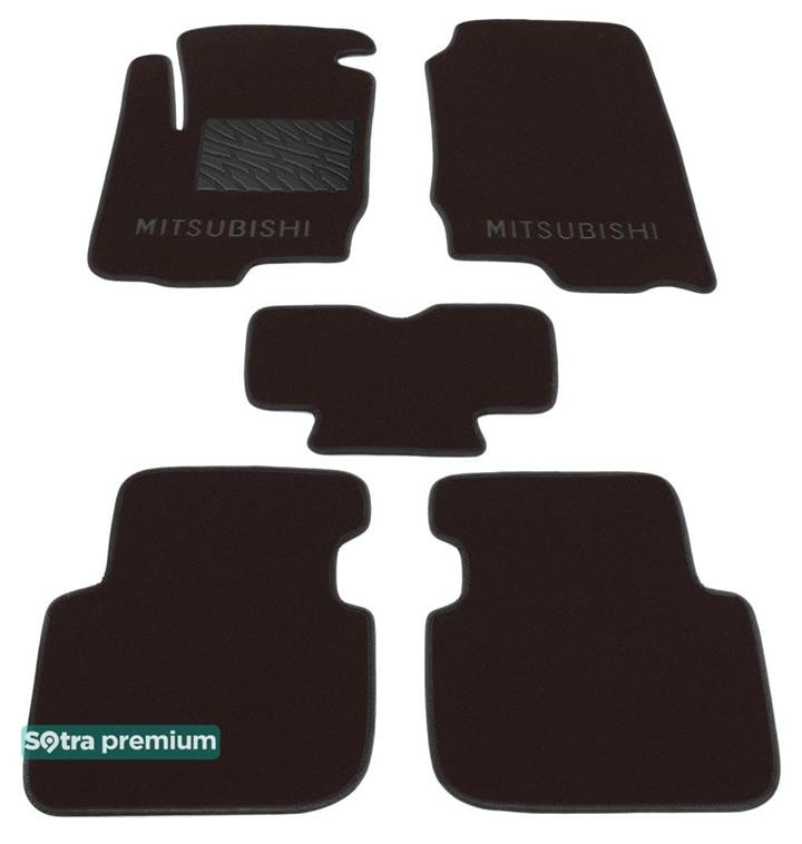 Sotra 01237-CH-CHOCO Interior mats Sotra two-layer brown for Mitsubishi Colt (2002-2012), set 01237CHCHOCO