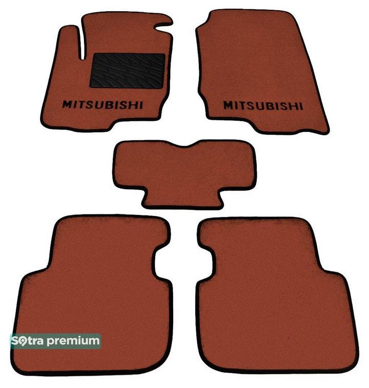 Sotra 01237-CH-TERRA Interior mats Sotra two-layer terracotta for Mitsubishi Colt (2002-2012), set 01237CHTERRA
