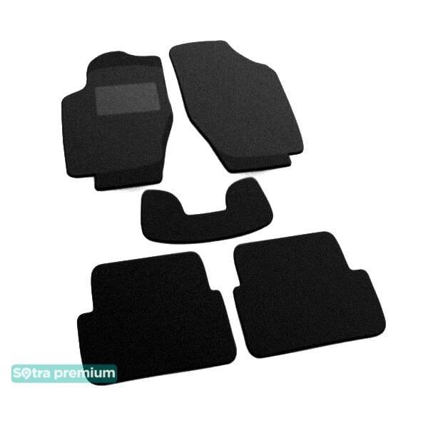 Sotra 01243-CH-BLACK Interior mats Sotra two-layer black for Peugeot 307cc (2003-2008), set 01243CHBLACK