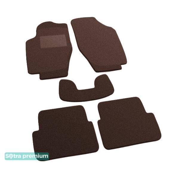 Sotra 01243-CH-CHOCO Interior mats Sotra two-layer brown for Peugeot 307cc (2003-2008), set 01243CHCHOCO