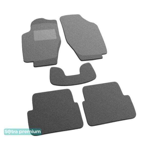 Sotra 01243-CH-GREY Interior mats Sotra two-layer gray for Peugeot 307cc (2003-2008), set 01243CHGREY