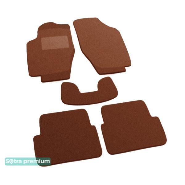 Sotra 01243-CH-TERRA Interior mats Sotra two-layer terracotta for Peugeot 307cc (2003-2008), set 01243CHTERRA