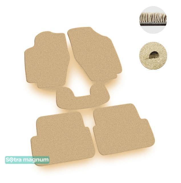 Sotra 01243-MG20-BEIGE Interior mats Sotra two-layer beige for Peugeot 307cc (2003-2008), set 01243MG20BEIGE