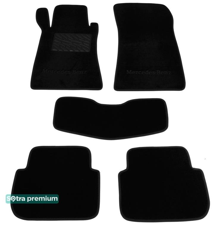 Sotra 01245-CH-BLACK Interior mats Sotra two-layer black for Mercedes Clk-class (2002-2010), set 01245CHBLACK