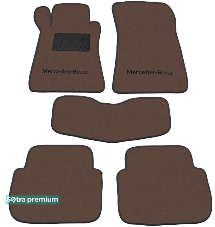 Sotra 01245-CH-CHOCO Interior mats Sotra two-layer brown for Mercedes Clk-class (2002-2010), set 01245CHCHOCO