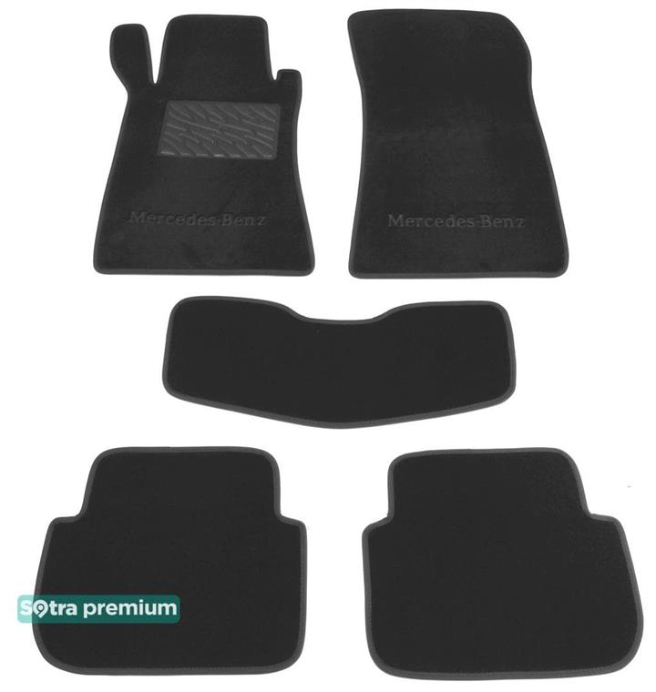 Sotra 01245-CH-GREY Interior mats Sotra two-layer gray for Mercedes Clk-class (2002-2010), set 01245CHGREY