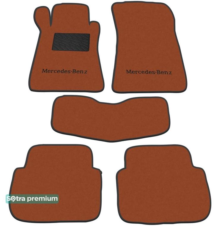 Sotra 01245-CH-TERRA Interior mats Sotra two-layer terracotta for Mercedes Clk-class (2002-2010), set 01245CHTERRA