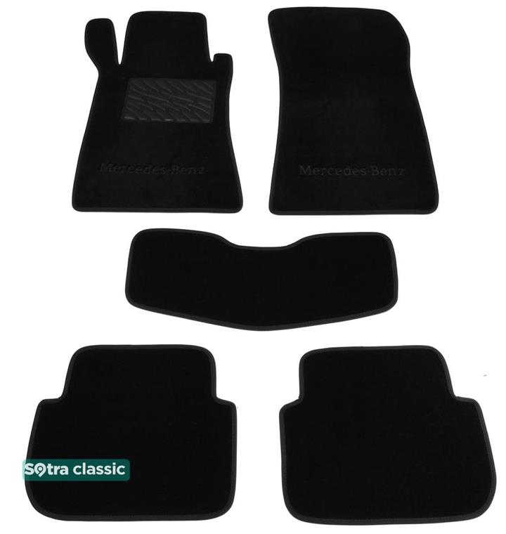 Sotra 01245-GD-BLACK Interior mats Sotra two-layer black for Mercedes Clk-class (2002-2010) 01245GDBLACK