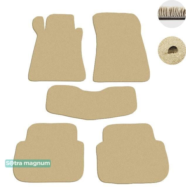 Sotra 01245-MG20-BEIGE Interior mats Sotra two-layer beige for Mercedes Clk-class (2002-2010), set 01245MG20BEIGE