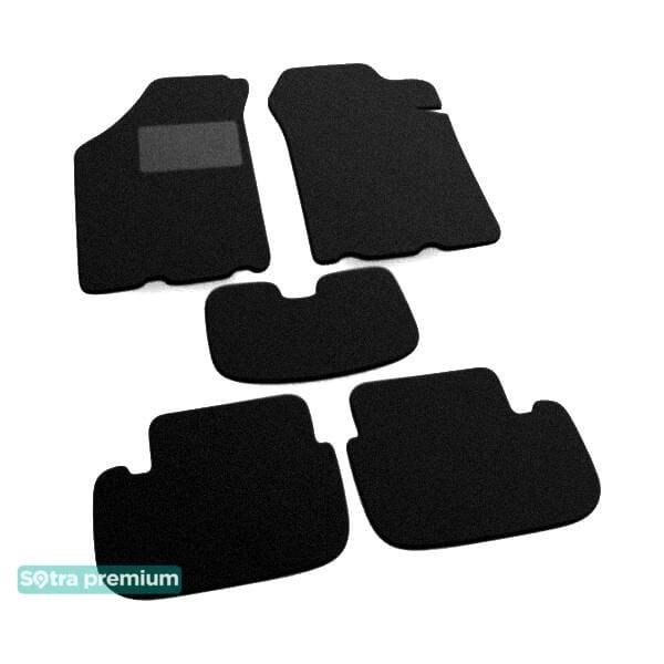 Sotra 01246-CH-BLACK Interior mats Sotra two-layer black for VAZ (Lada) 2114 (2003-2013), set 01246CHBLACK