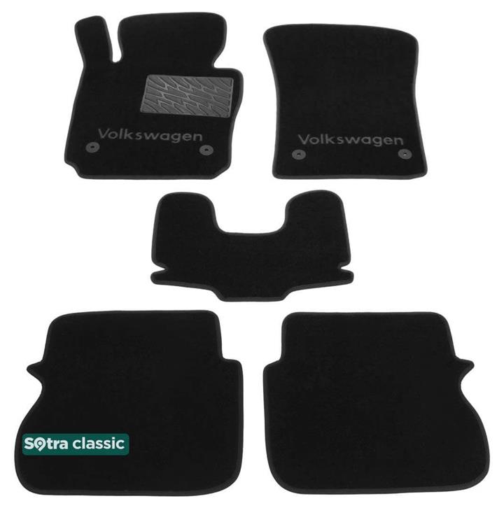 Sotra 01251-GD-BLACK Interior mats Sotra two-layer black for Volkswagen Caddy (2004-2015), set 01251GDBLACK