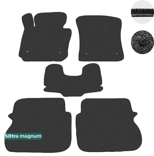 Sotra 01251-MG15-BLACK Interior mats Sotra two-layer black for Volkswagen Caddy (2004-2015), set 01251MG15BLACK
