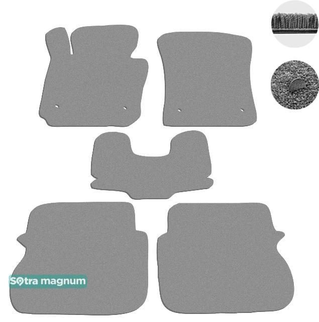Sotra 01251-MG20-GREY Interior mats Sotra two-layer gray for Volkswagen Caddy (2004-2015), set 01251MG20GREY