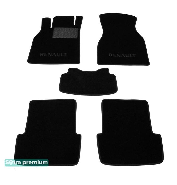 Sotra 01252-CH-BLACK Interior mats Sotra two-layer black for Renault Megane (2002-2009), set 01252CHBLACK