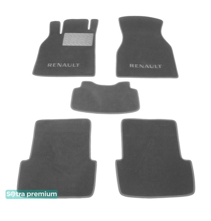 Sotra 01252-CH-GREY Interior mats Sotra two-layer gray for Renault Megane (2002-2009), set 01252CHGREY