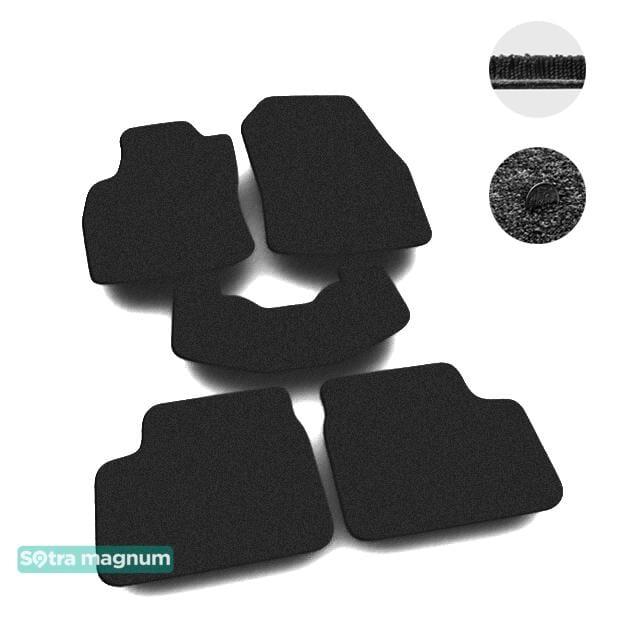 Sotra 01257-MG15-BLACK Interior mats Sotra two-layer black for Opel Astra h (2004-2010), set 01257MG15BLACK