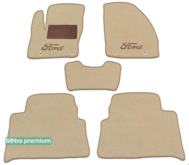 Sotra 01262-CH-BEIGE Interior mats Sotra two-layer beige for Ford C-max (2003-2010), set 01262CHBEIGE