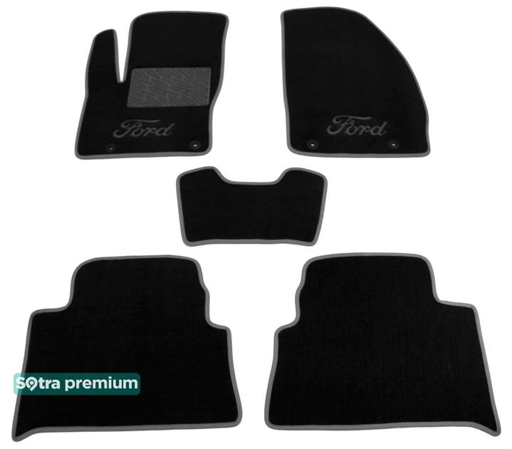 Sotra 01262-CH-BLACK Interior mats Sotra two-layer black for Ford C-max (2003-2010), set 01262CHBLACK
