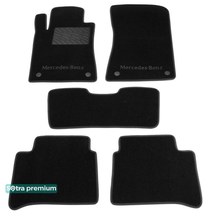 Sotra 01266-CH-BLACK Interior mats Sotra two-layer black for Mercedes Cls-class (2004-2010), set 01266CHBLACK