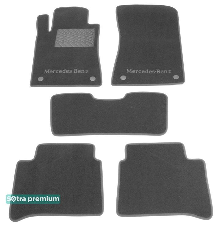 Sotra 01266-CH-GREY Interior mats Sotra two-layer gray for Mercedes Cls-class (2004-2010), set 01266CHGREY
