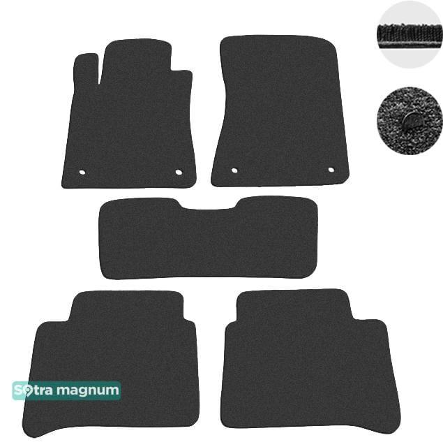 Sotra 01266-MG15-BLACK Interior mats Sotra two-layer black for Mercedes Cls-class (2004-2010), set 01266MG15BLACK