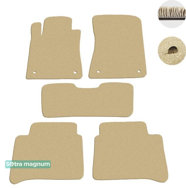 Sotra 01266-MG20-BEIGE Interior mats Sotra two-layer beige for Mercedes Cls-class (2004-2010), set 01266MG20BEIGE