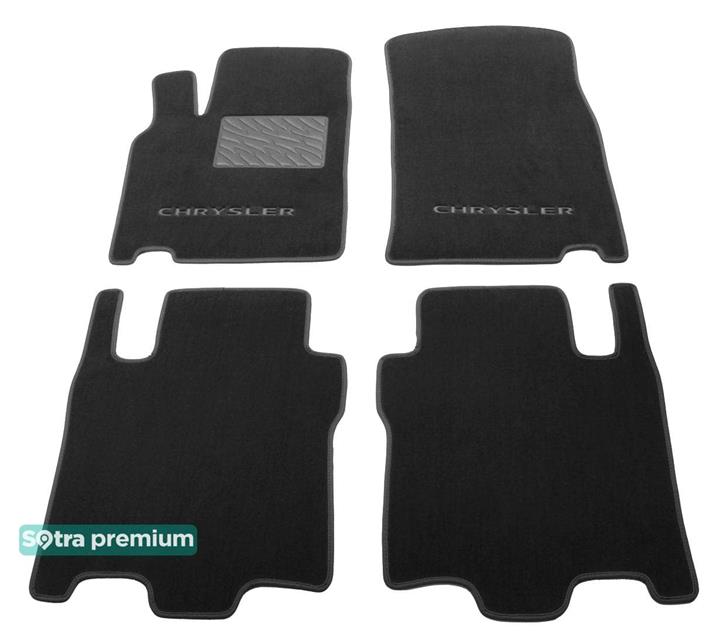 Sotra 01268-2-CH-BLACK Interior mats Sotra two-layer black for Chrysler Pacifica (2003-2008), set 012682CHBLACK