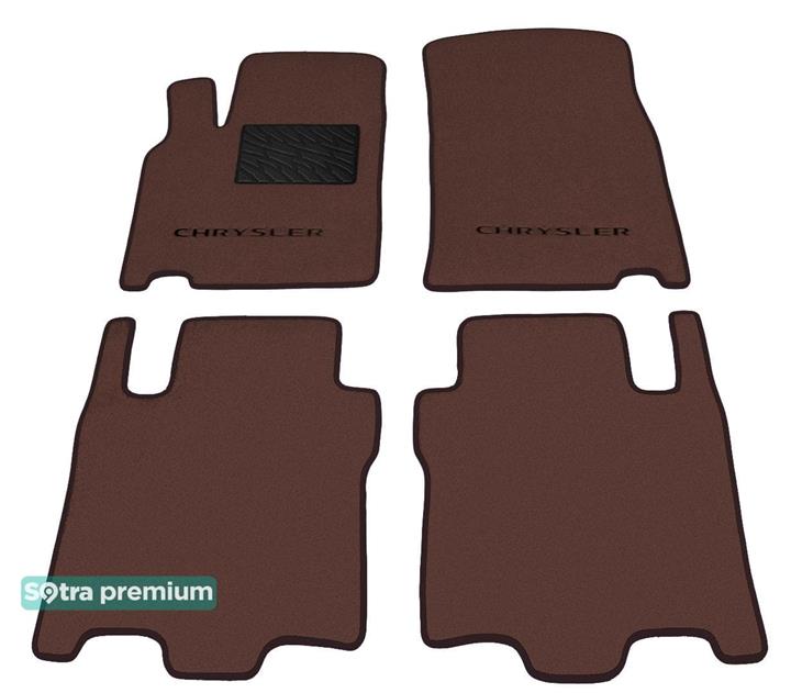 Sotra 01268-2-CH-CHOCO Interior mats Sotra two-layer brown for Chrysler Pacifica (2003-2008), set 012682CHCHOCO