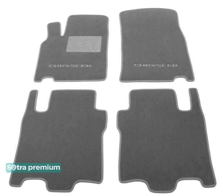 Sotra 01268-2-CH-GREY Interior mats Sotra two-layer gray for Chrysler Pacifica (2003-2008), set 012682CHGREY