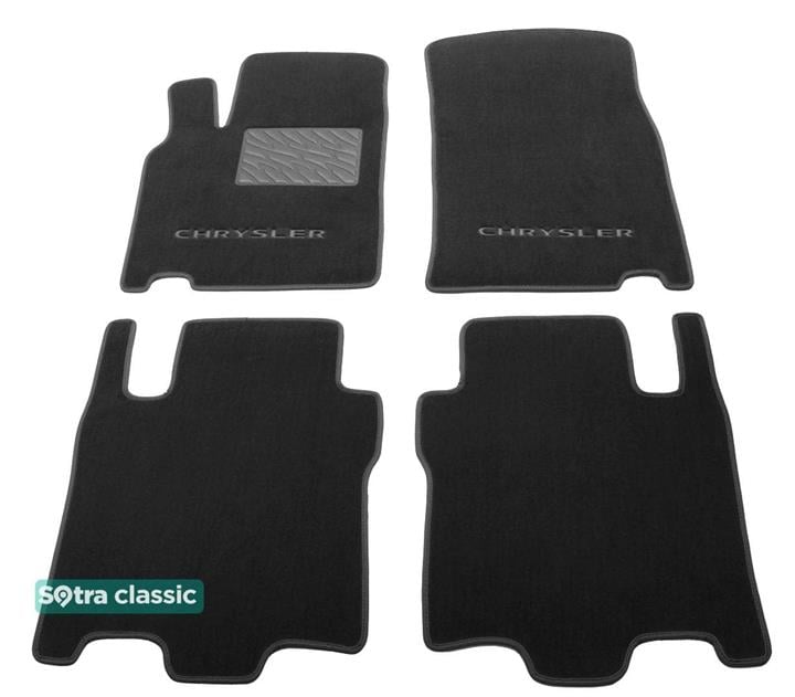Sotra 01268-2-GD-BLACK Interior mats Sotra two-layer black for Chrysler Pacifica (2003-2008), set 012682GDBLACK
