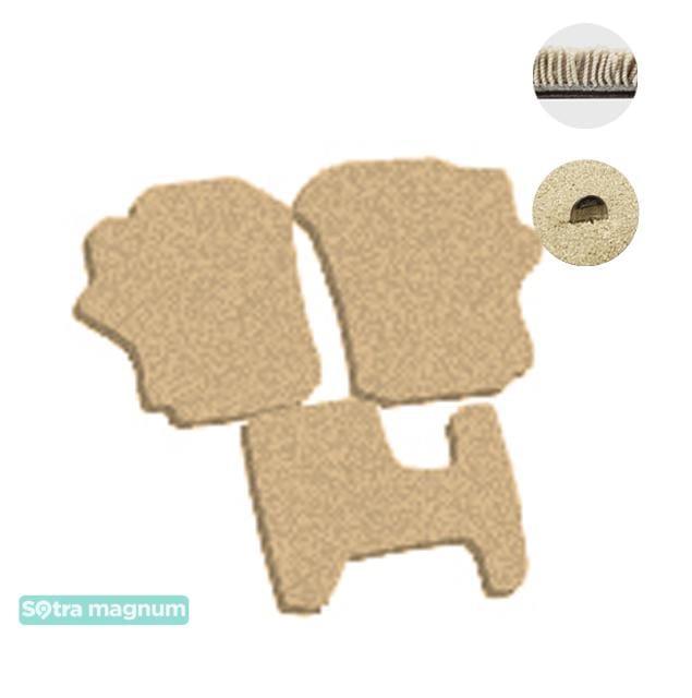 Sotra 01286-1-MG20-BEIGE Interior mats Sotra two-layer beige for Hyundai H-1 (2004-2007), set 012861MG20BEIGE