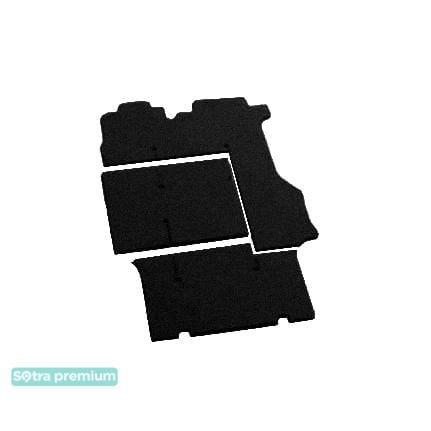 Sotra 01286-5-CH-BLACK Interior mats Sotra two-layer black for Hyundai H-1 (2004-2007), set 012865CHBLACK