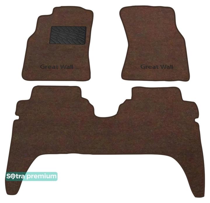 Sotra 01288-CH-CHOCO Interior mats Sotra two-layer brown for Great wall Safe (2006-2013), set 01288CHCHOCO