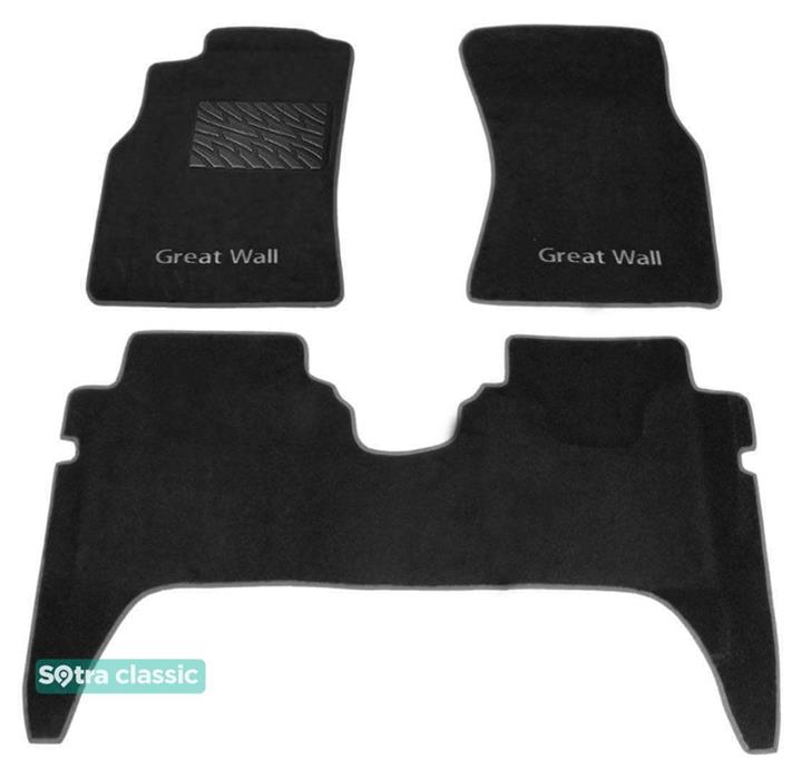 Sotra 01288-GD-BLACK Interior mats Sotra two-layer black for Great wall Safe (2006-2013), set 01288GDBLACK