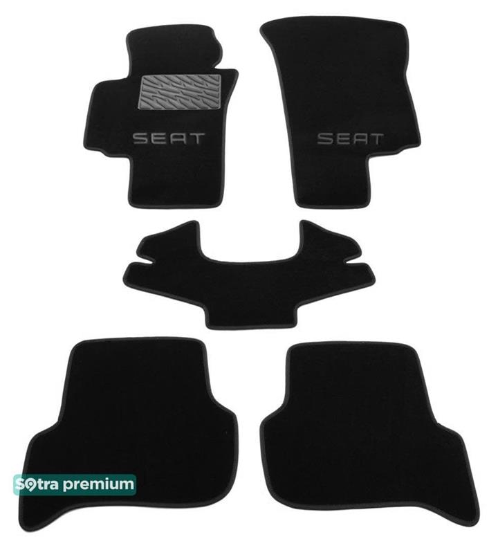 Sotra 01301-CH-BLACK Interior mats Sotra two-layer black for Seat Altea / toledo / leon (2004-2009), set 01301CHBLACK