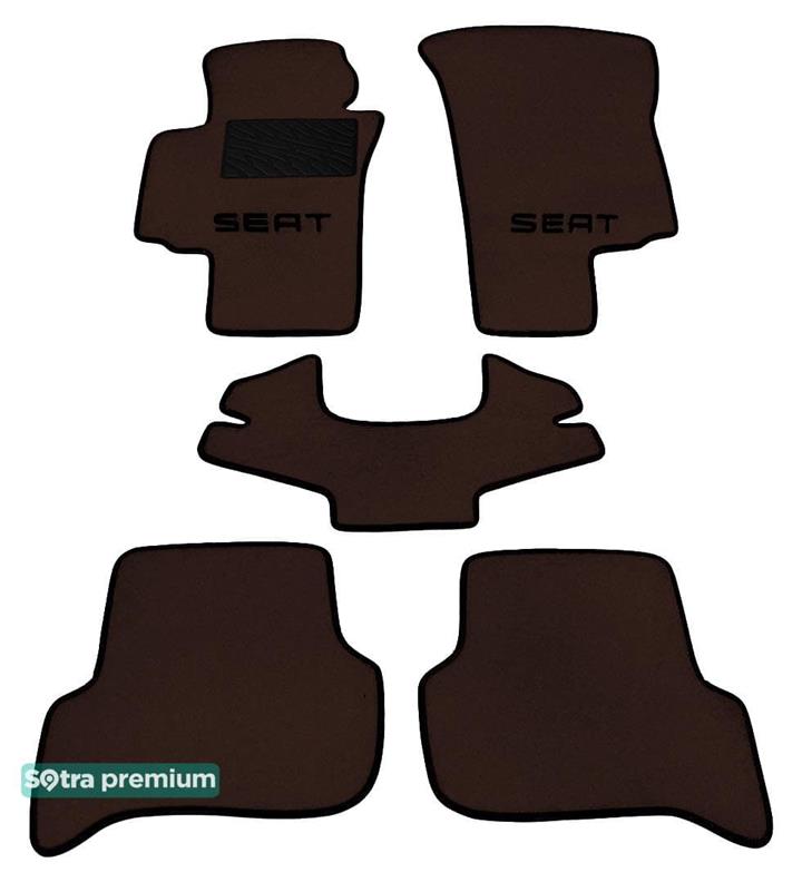 Sotra 01301-CH-CHOCO Interior mats Sotra two-layer brown for Seat Altea / toledo / leon (2004-2009), set 01301CHCHOCO